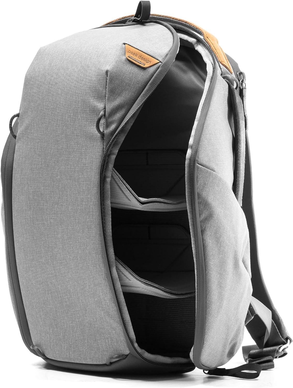imagePeak Design Everyday Backpack Zip 20L Kelp 270Degree Zip Dual Side Pockets FlexFold Dividers Fits 15 Laptop For Camera Carry Daily Commutes or Travel Versatile Backpack for Men and WomenAsh