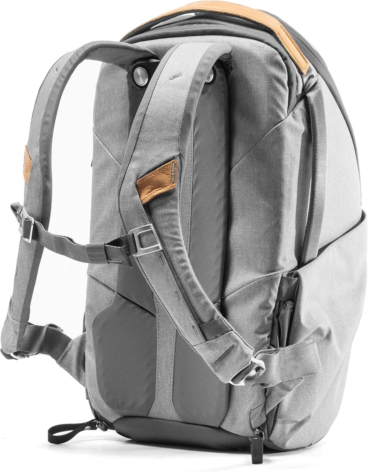 imagePeak Design Everyday Backpack Zip 20L Kelp 270Degree Zip Dual Side Pockets FlexFold Dividers Fits 15 Laptop For Camera Carry Daily Commutes or Travel Versatile Backpack for Men and WomenAsh