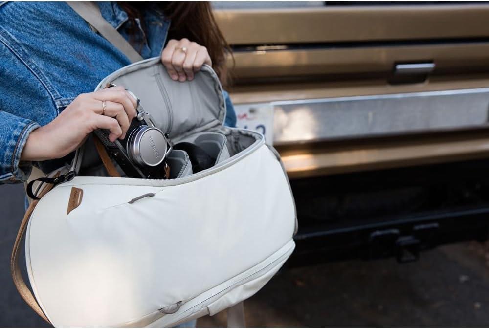 imagePeak Design Everyday Backpack Zip 20L Kelp 270Degree Zip Dual Side Pockets FlexFold Dividers Fits 15 Laptop For Camera Carry Daily Commutes or Travel Versatile Backpack for Men and WomenBone