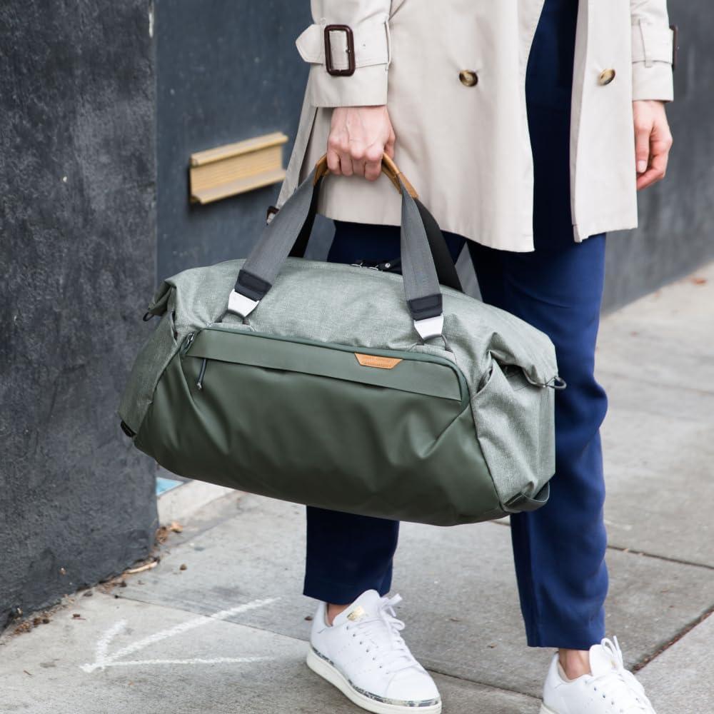 imagePeak Design Travel Duffel ExtraWide Single Zip Access Weatherproof Shell 4 External Pockets Fits Packing Cubes amp Camera Cubes Ideal for Weekend Trips Versatile Duffel Bag for TravelSage