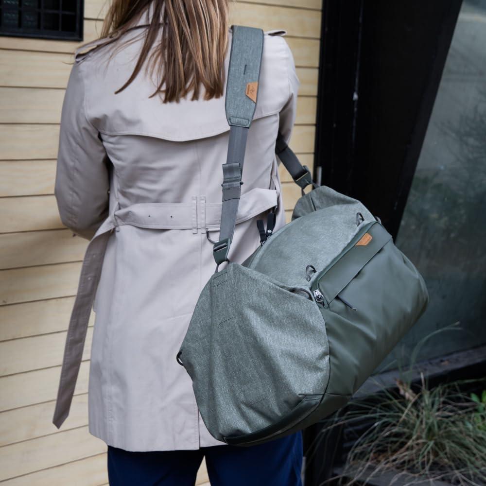 imagePeak Design Travel Duffel ExtraWide Single Zip Access Weatherproof Shell 4 External Pockets Fits Packing Cubes amp Camera Cubes Ideal for Weekend Trips Versatile Duffel Bag for TravelSage