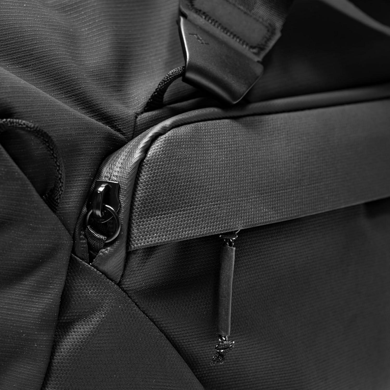 imagePeak Design Travel Duffel ExtraWide Single Zip Access Weatherproof Shell 4 External Pockets Fits Packing Cubes amp Camera Cubes Ideal for Weekend Trips Versatile Duffel Bag for TravelBlack