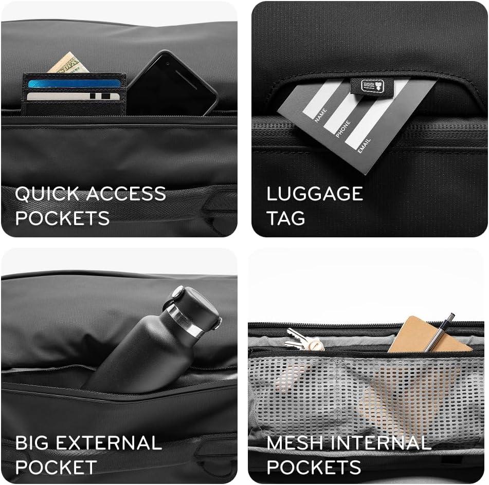 imagePeak Design Travel Duffelpack 4565L Ocean Weatherproof Duffel Backpack Expandable Design ExtraLong Zip Path Stowable Straps Fits Packing Cubes and Camera Cubes Versatile Duffel Bag for TravelEclipse