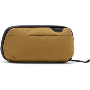 Peak Design Small Wash Pouch, Ocean, Weatherproof Travel Toiletry Bag, Upright or Hanging with Pockets, Magnetic Toothbrush Pocket, Wide UltraZip Opening, Toiletry Bag for Men and Women(Coyote)