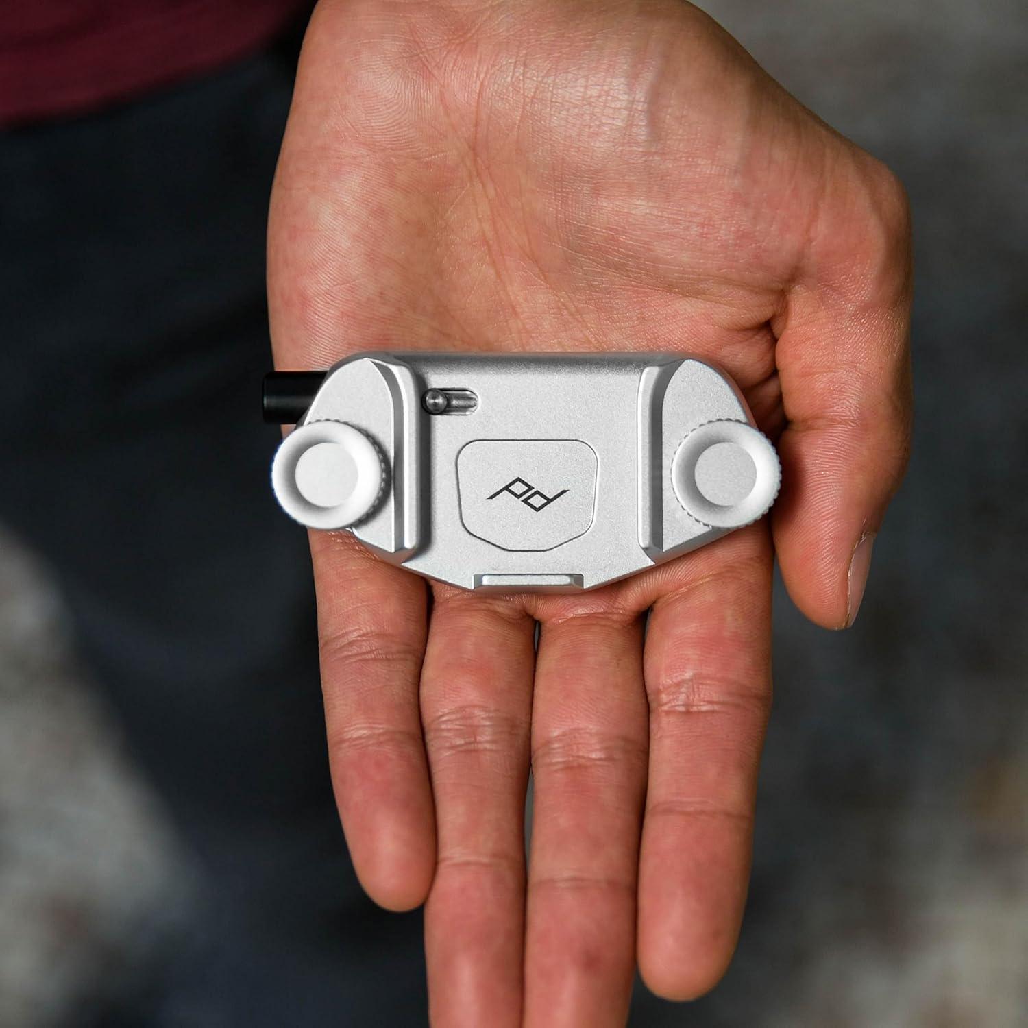 imagePeak Design Capture Camera Clip V3 Solo Silver Clip Only Holds DSLR Compact and Point and Shoot Bodies Secure Stable and Accessible Attaches to Straps and Belts Quick Release 200 lb Capacity