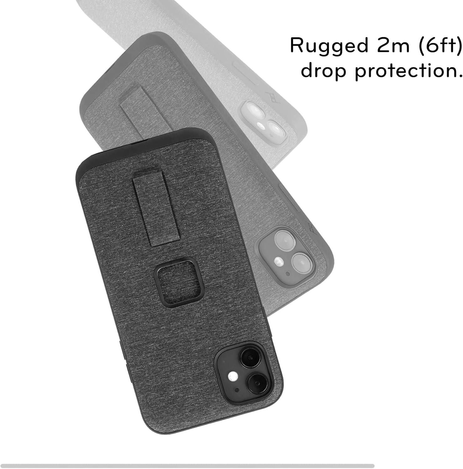 imagePeak Design Mobile Everyday Phone Case for Samsung Galaxy S23 Plus Charcoal Slim Profile Drop Protection Weatherproof Fabric Shell SlimLink Connects to Mobile Mounts amp Gear Gray