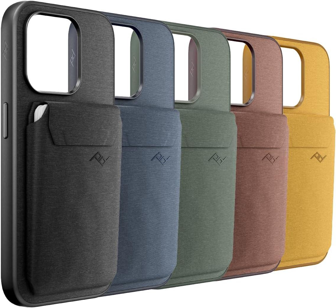 imagePeak Design Mobile Slim Wallet Slim Profile Weatherproof Nylon Fabric Connects to Mobile Cases MagSafe Compatible for iPhone Samsung and Google Pixel PhonesCharcoal