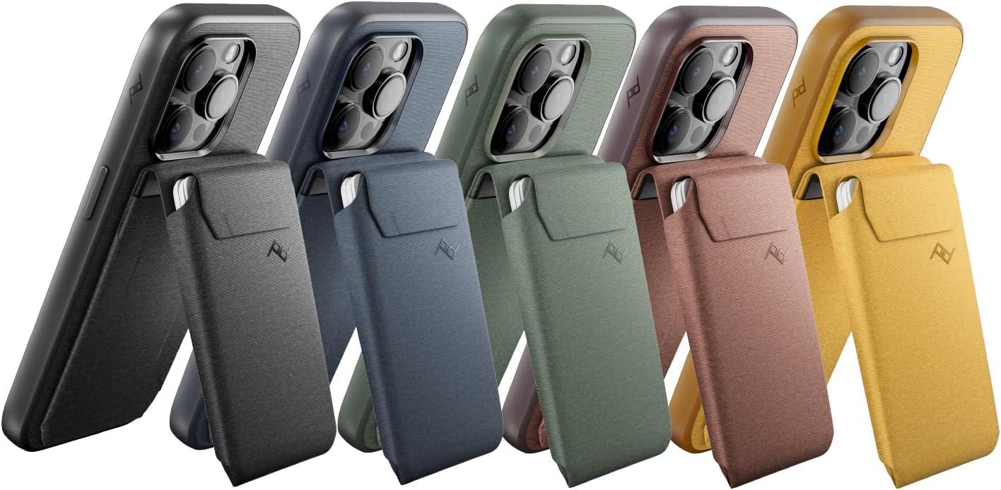 imagePeak Design Mobile Stand Wallet Sage Slim Profile Ondemand Stand Weatherproof Nylon Fabric Connects to Mobile Cases MagSafe Compatible for iPhone Samsung and Google PhonesSun