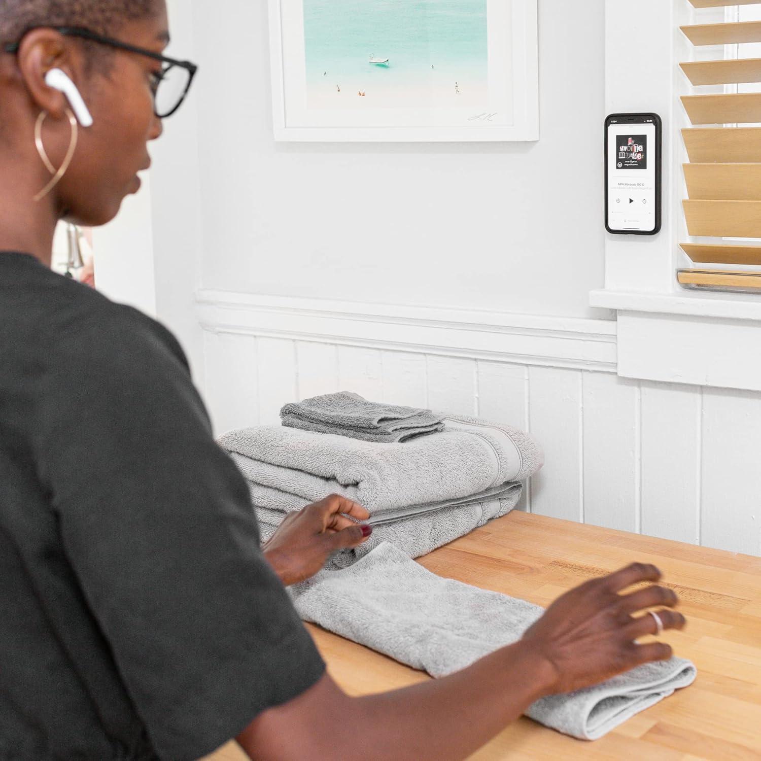 imagePeak Design Mobile Wall Mount Bone Weatherproof Nylon Fabric MagSafe Compatible Minimalist Design for iPhone Samsung and Google Pixel Phones