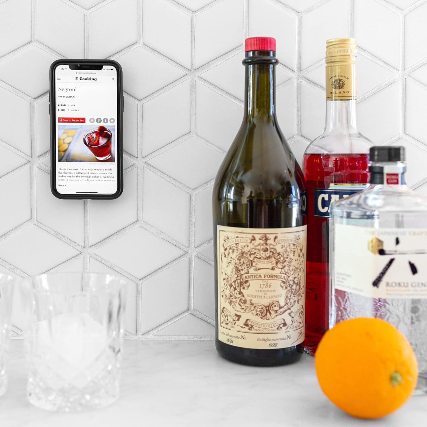 imagePeak Design Mobile Wall Mount Bone Weatherproof Nylon Fabric MagSafe Compatible Minimalist Design for iPhone Samsung and Google Pixel Phones