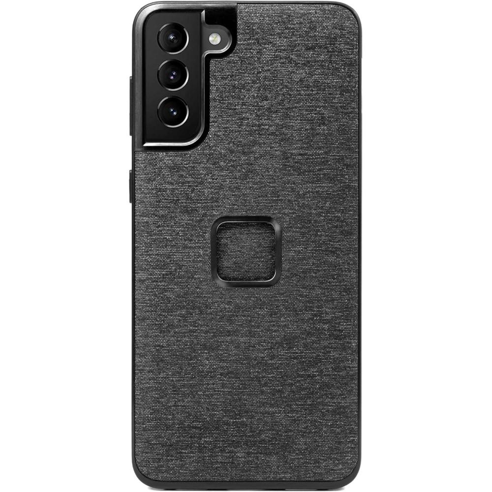 imagePeak Design Mobile Everyday Phone Case for Samsung Galaxy S21 Charcoal Slim Profile Drop Protection Weatherproof Fabric Shell SlimLink Connects to Mobile Mounts amp Gear