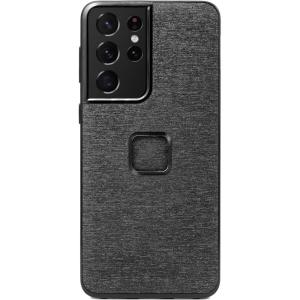 Peak Design Mobile Everyday Phone Case for Samsung Galaxy S21 Ultra Series, Charcoal, Slim Profile, Drop Protection, Weatherproof Fabric Shell, SlimLink Connects to Peak Design Mobile Mounts & Gear
