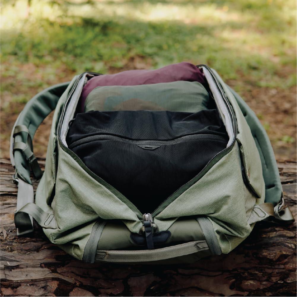 imagePeak Design Ultralight Mesh Packing Cube Black Stretchy Mesh Luggage Cube with Strap Attachment Points and Luggage Pass Throughs Zipper Opening Travel Organizer for Men and Women Size SmallBlack