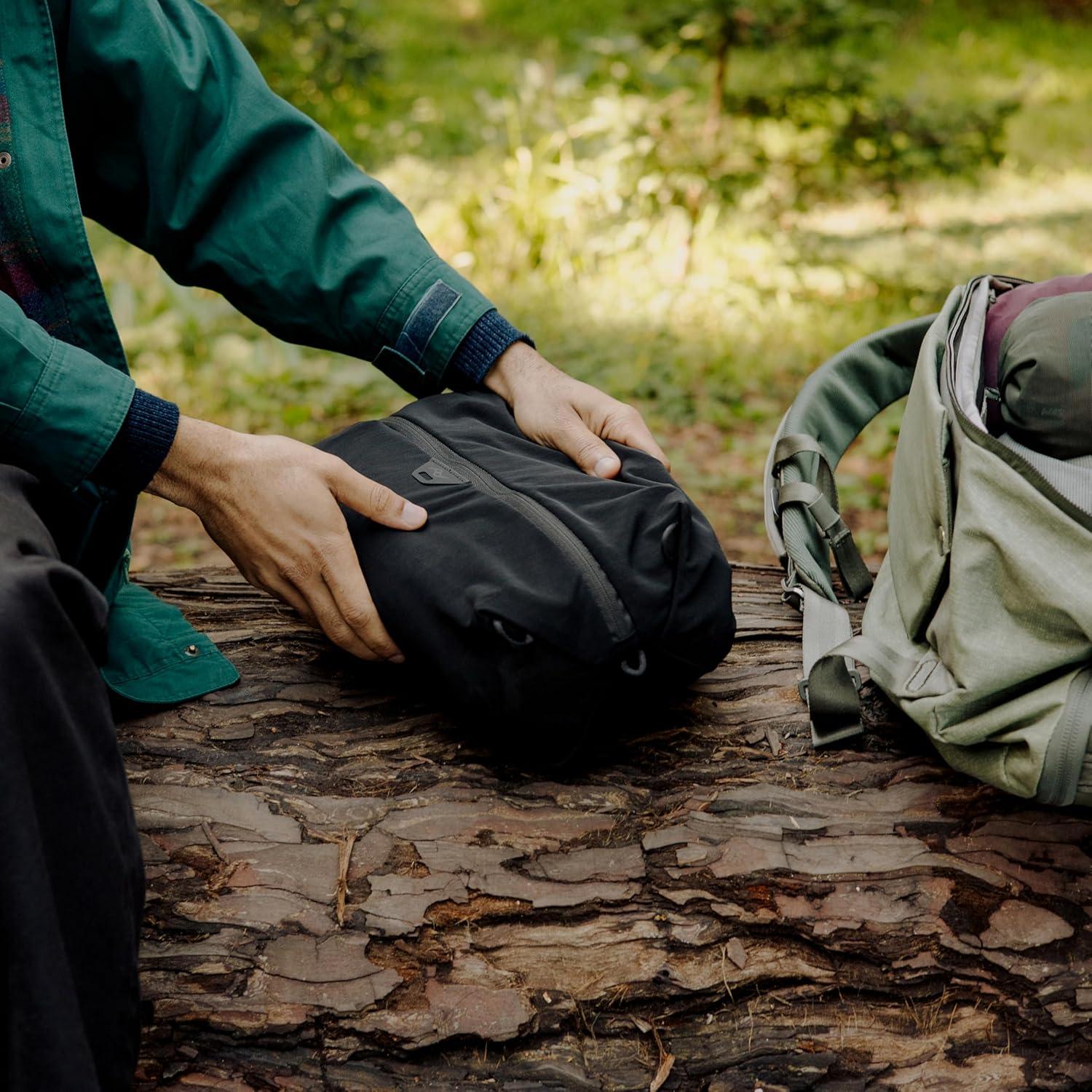 imagePeak Design Ultralight Mesh Packing Cube Black Stretchy Mesh Luggage Cube with Strap Attachment Points and Luggage Pass Throughs Zipper Opening Travel Organizer for Men and Women Size SmallBlack