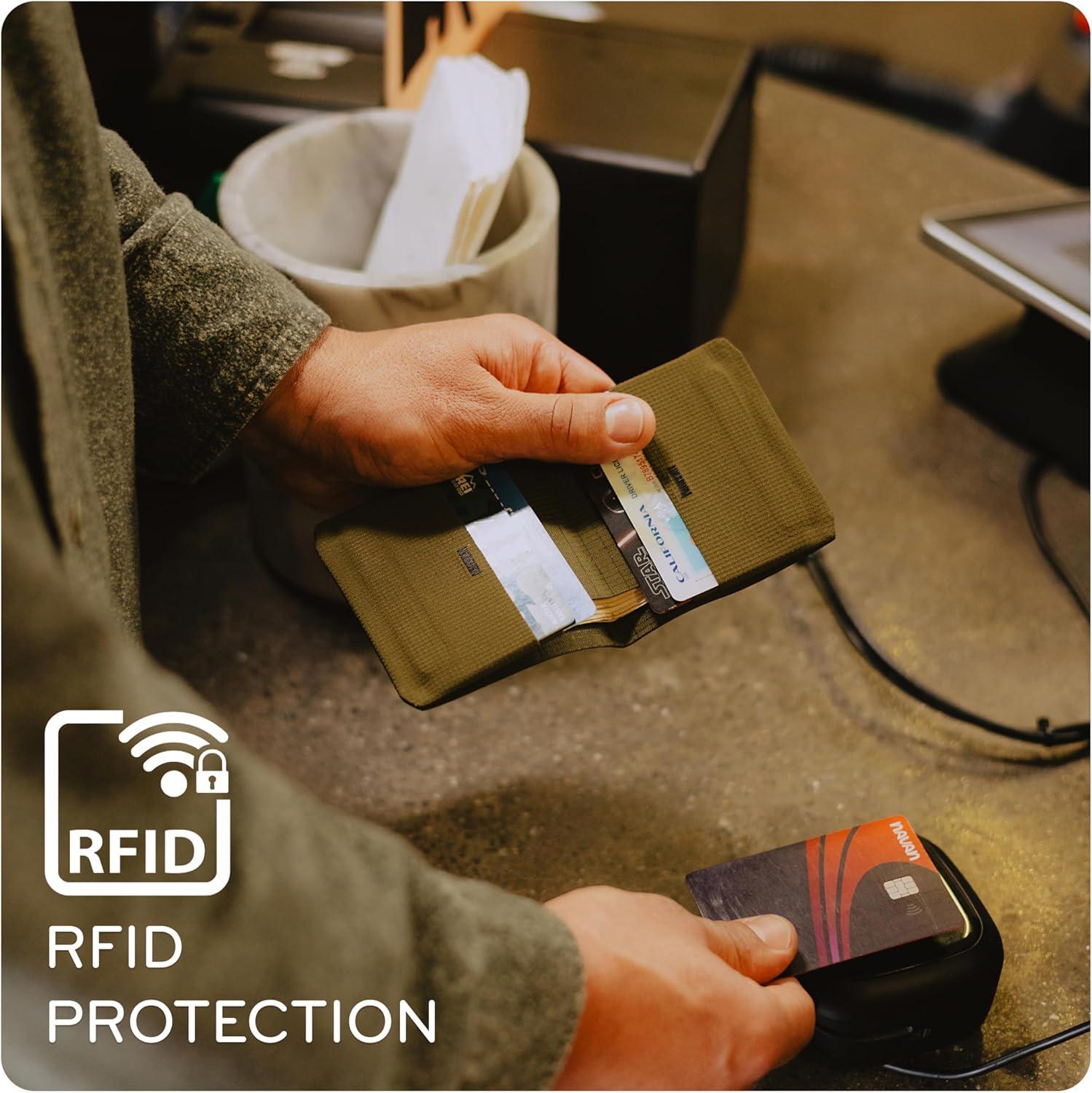 imagePeak Design Everyday Billfold Wallet Black UltraSlim Profile Weatherproof TerraShell Fabric RFID Blocking Minimalist Design and Magnetic Closure Holds Up to 12 Cards and Cash