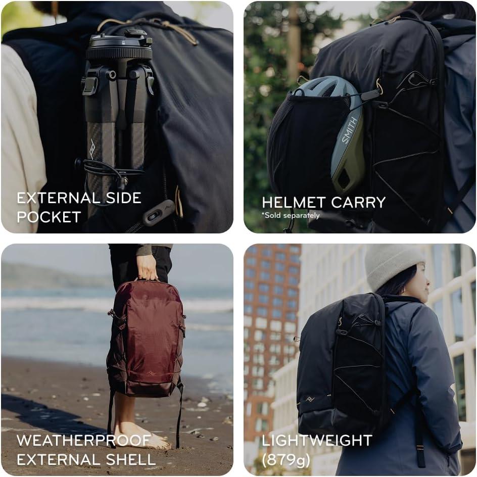 imagePeak Design Outdoor Backpack 18L Kelp Compact and Lightweight Frameless Daypack 270Degree Rear Zip Ideal for Day Hikes Hydration Camera Carry amp Commuting Versatile Backpack for Men and WomenEclipse