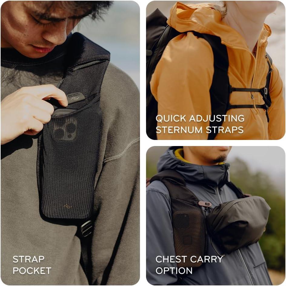 imagePeak Design Outdoor Backpack 18L Kelp Compact and Lightweight Frameless Daypack 270Degree Rear Zip Ideal for Day Hikes Hydration Camera Carry amp Commuting Versatile Backpack for Men and WomenEclipse