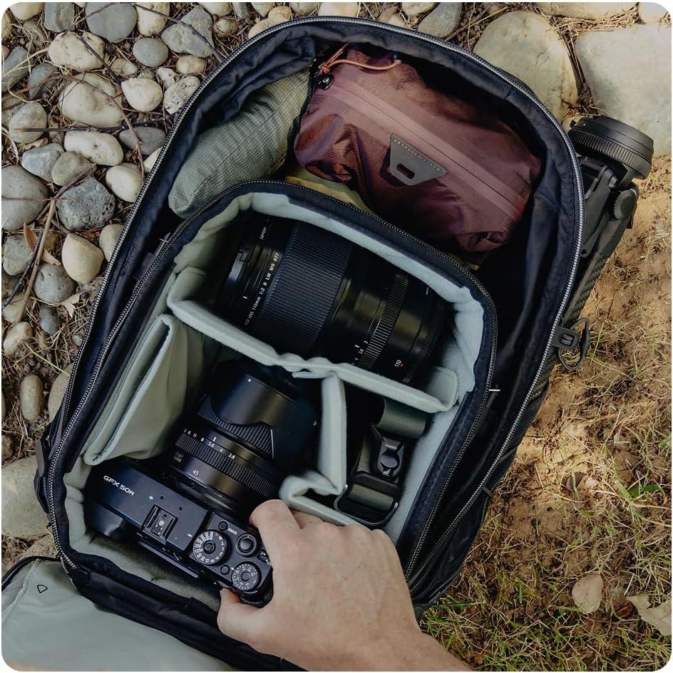 imagePeak Design Outdoor Backpack 18L Kelp Compact and Lightweight Frameless Daypack 270Degree Rear Zip Ideal for Day Hikes Hydration Camera Carry amp Commuting Versatile Backpack for Men and WomenEclipse