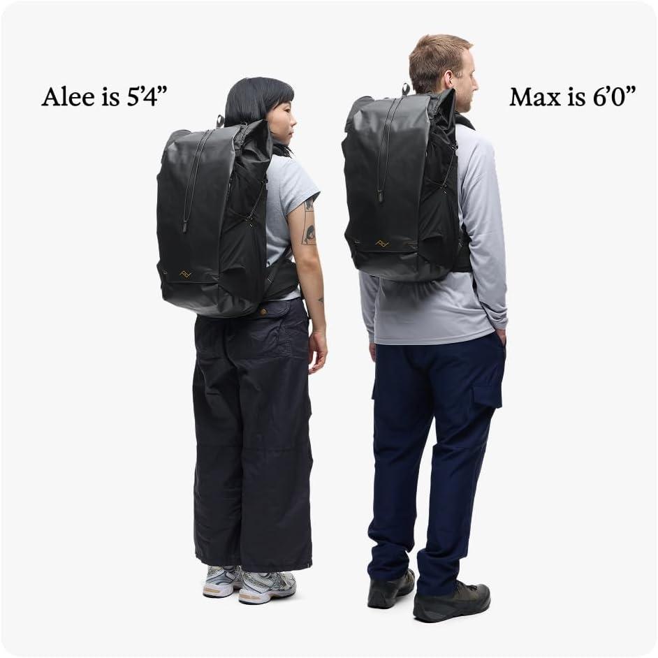 imagePeak Design Outdoor Backpack 45L Kelp Lightweight InternallyFramed Backpack Ultra Cinch RollTop Design Ideal for Hikes Camera Carry and Travel Versatile Backpack for Men and WomenKelp