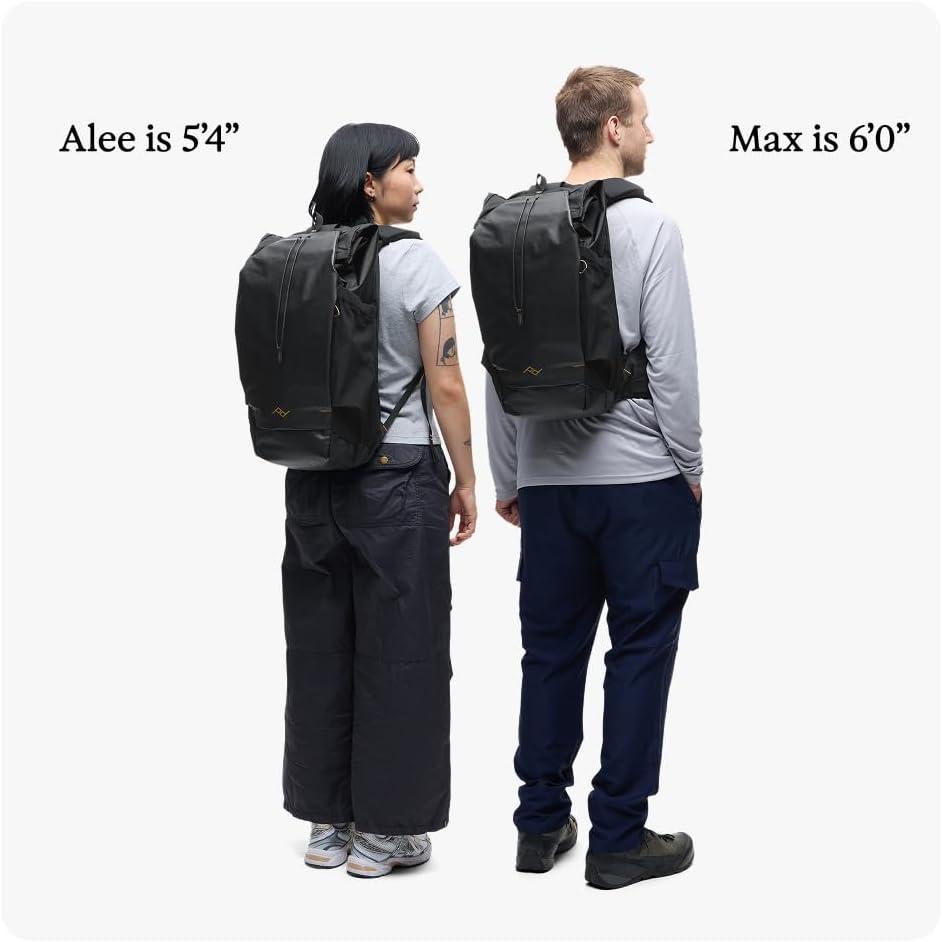 imagePeak Design Outdoor Backpack 45L Kelp Lightweight InternallyFramed Backpack Ultra Cinch RollTop Design Ideal for Hikes Camera Carry and Travel Versatile Backpack for Men and WomenKelp