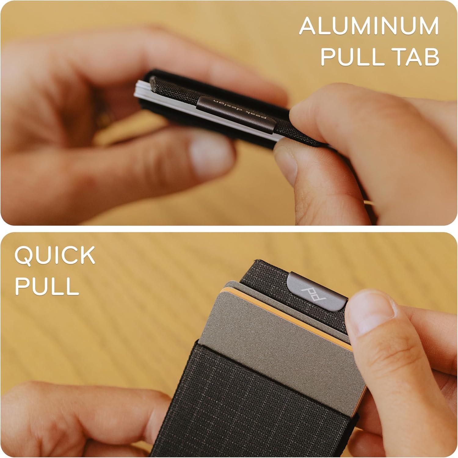 imagePeak Design Everyday Slim Wallet Eclipse UltraSlim Profile Weatherproof TerraShell Fabric RFID Blocking Minimalist Design QuickAccess Card Retrieval Holds Up to 8 Cards and CashEclipse