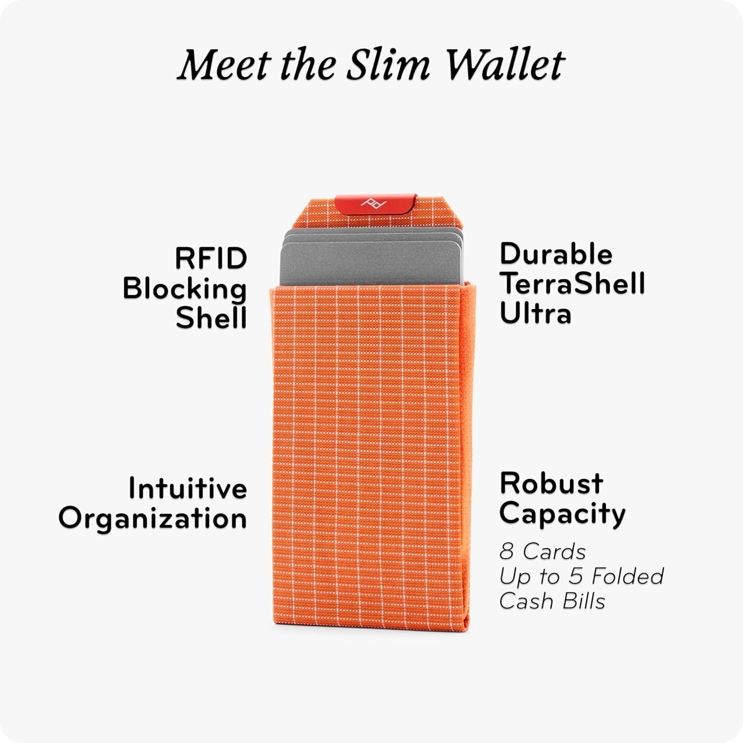 imagePeak Design Everyday Slim Wallet Eclipse UltraSlim Profile Weatherproof TerraShell Fabric RFID Blocking Minimalist Design QuickAccess Card Retrieval Holds Up to 8 Cards and CashEclipse