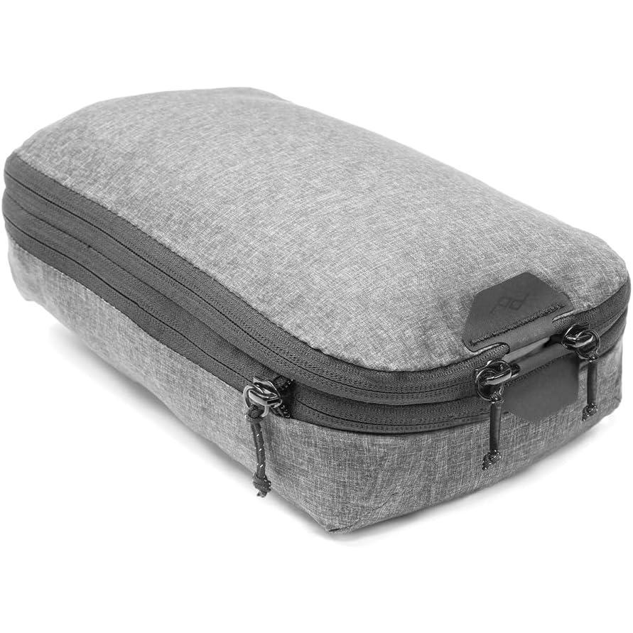 imagePeak Design Packing Cube Sage Weatherproof Luggage Cube with Dual Compartment Organization Expansion and Compression Zipper Opening Travel Organizer for Men and Women Size SCharcoal