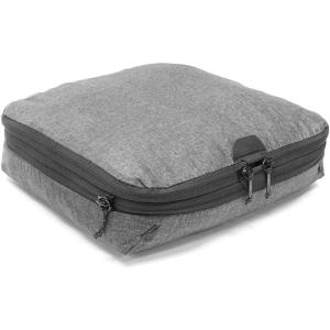 Peak Design Packing Cube, Charcoal, Weatherproof Luggage Cube with Dual Compartment Organization, Expansion and Compression, Zipper Opening, Travel Organizer for Men and Women, Size M(Single)