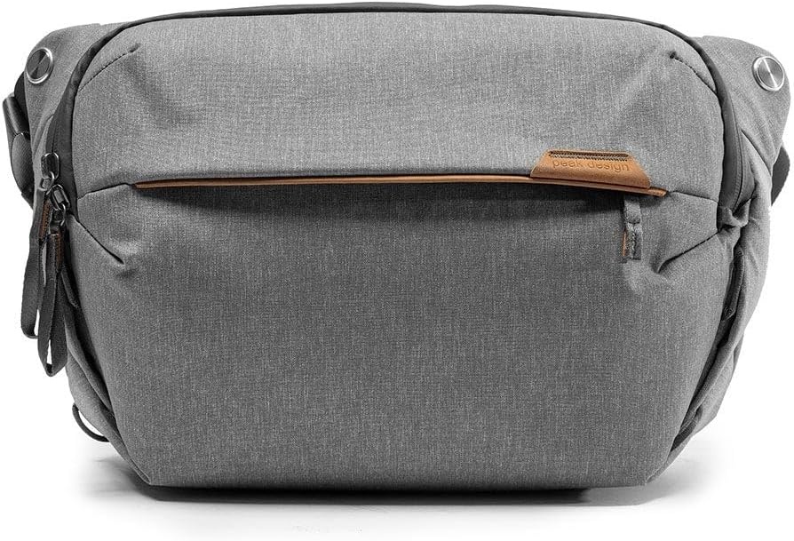 imagePeak Design Everyday Sling 10L Ash Padded Adjustable Shoulder Strap for Crossbody or Waist Carry FlexFold Dividers Ideal for Carrying Cameras or Everyday Essentials Sling Bag for Men and Women