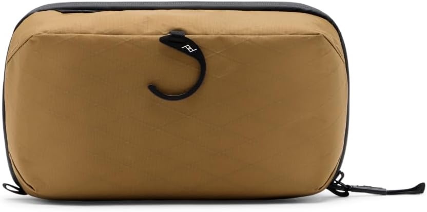 imagePeak Design Wash Pouch Black Weatherproof Travel Toiletry Bag Upright or Hanging Dopp Kit with Pockets Magnetic Toothbrush Pocket Wide UltraZip Opening Toiletry Bag for Men and WomenCoyote