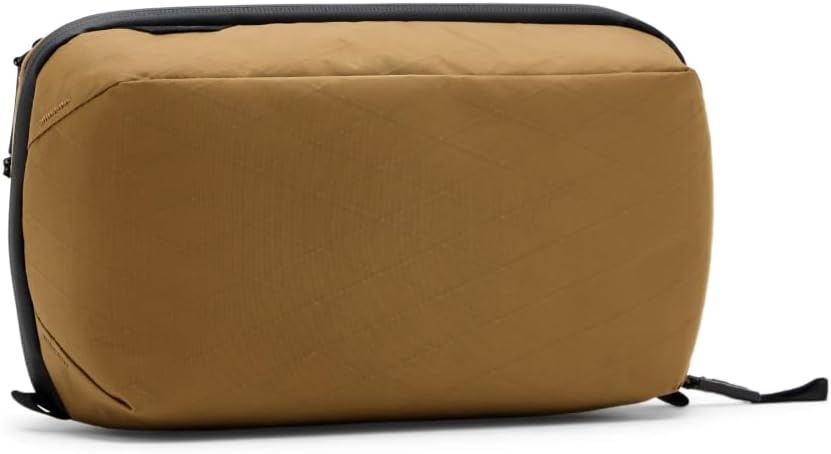 imagePeak Design Wash Pouch Black Weatherproof Travel Toiletry Bag Upright or Hanging Dopp Kit with Pockets Magnetic Toothbrush Pocket Wide UltraZip Opening Toiletry Bag for Men and WomenCoyote