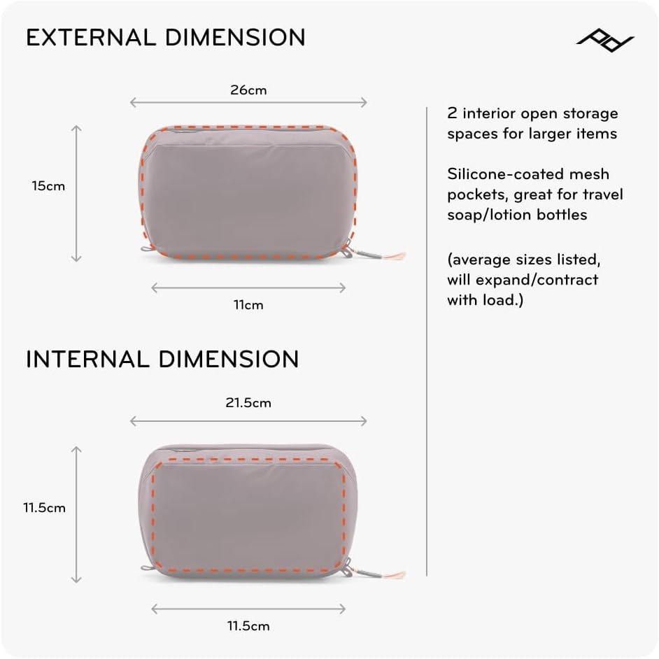 imagePeak Design Wash Pouch Black Weatherproof Travel Toiletry Bag Upright or Hanging Dopp Kit with Pockets Magnetic Toothbrush Pocket Wide UltraZip Opening Toiletry Bag for Men and WomenCoyote