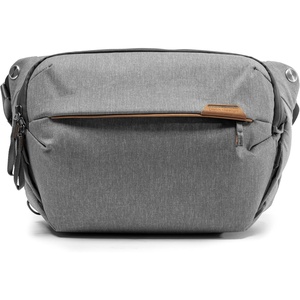 Peak Design Everyday Sling 10L, Ash, Padded Adjustable Shoulder Strap for Crossbody or Waist Carry, FlexFold Dividers, Ideal for Carrying Cameras or Everyday Essentials, Sling Bag for Men and Women